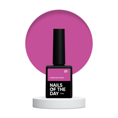 Вітражний гель-лак для нігтів Nailsoftheday Vitrage gel polish 01 фуксія, 10 мл