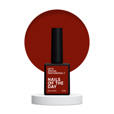Гель-лак для нігтів Nailsoftheday Gel polish Let's special Pantone2024-1 - цегляно-червоний, 10 мл 