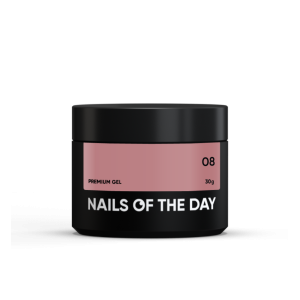 Моделюючий гель для нігтів Nailsoftheday Premium gel 08 нюдовий темно-карамельний, 30 мл 