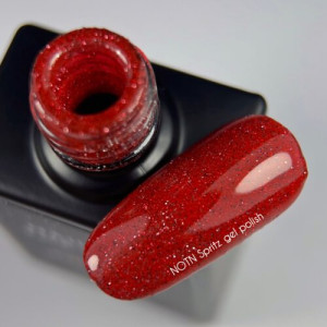 Світловідбиваючий гель-лак для нігтів Nailsofthenight Spritz gel polish яскраво-червоний, 10 мл