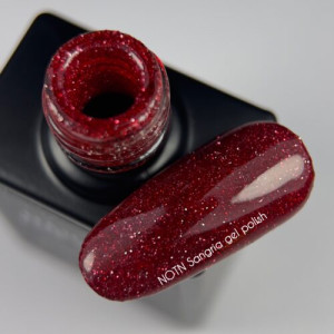 Світловідбиваючий гель-лак для нігтів Nailsofthenight Sangria gel polish насичений червоний, 10 мл