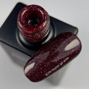 Світловідбиваючий гель-лак для нігтів Nailsofthenight Negroni gel polish темно-бордовий, 10 мл