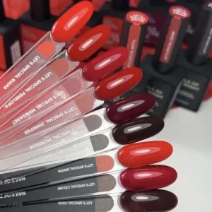 Гель-лак для нігтів Nailsoftheday Gel polish Let’s special Britni — яскраво–алий зі світловідбиваючим шимером, 10 мл 