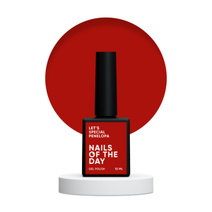Гель-лак для нігтів Nailsoftheday Let’s special №141 Penelopa — глибокий червоний, 10 мл 