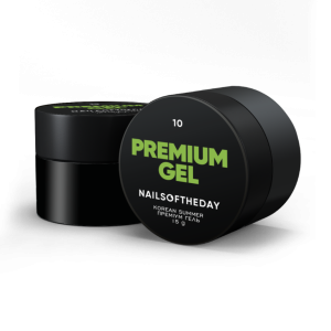 Моделюючий гель для нігтів Nailsoftheday Premium gel 10 насичено-салатовий, 15 мл 