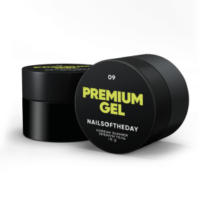 Моделюючий гель для нігтів Nailsoftheday Premium gel 09 насичено-лимонний, 15 мл 