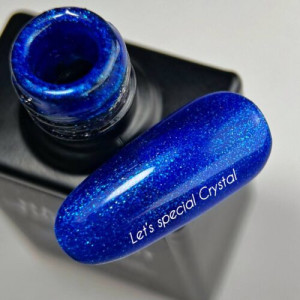 Гель-лак для нігтів Nailsoftheday Let's special Crystal глибокий синій із дрібним шимером, 10 мл