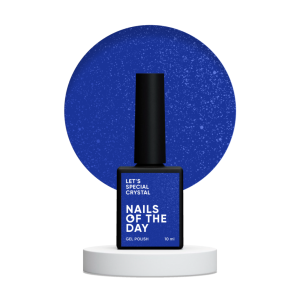 Гель-лак для нігтів Nailsoftheday Let's special Crystal глибокий синій із дрібним шимером, 10 мл 