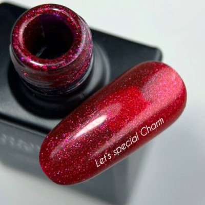 Гель-лак для нігтів NailsofthedayLet’s special Charm — яскравий малиново-рожевий із дрібним шимером, 10 мл
