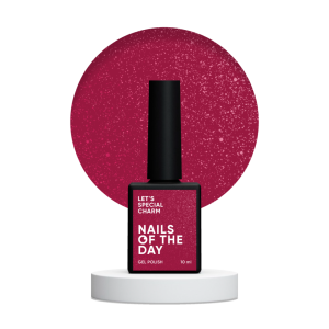 Гель-лак для нігтів NailsofthedayLet’s special Charm — яскравий малиново-рожевий із дрібним шимером, 10 мл 
