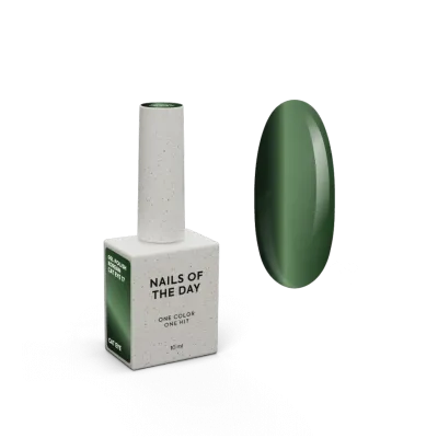 Гель-лак для нігтів котяче око Nailsoftheday Korean cat eye 17 – зелений, 10 мл