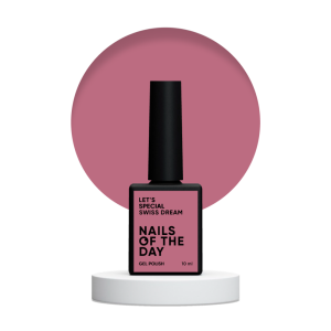 Гель-лак для нігтів Nailsoftheday Let’s special Swiss Dream – запорошено-рожевий, 10 мл 
