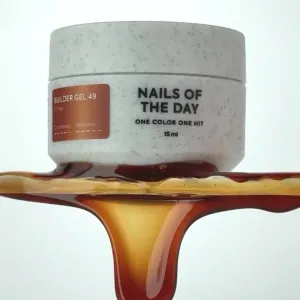 Моделюючий гель для нігтів Nailsoftheday Builder Gel Vitrage 49 карамельний, 15 мл 