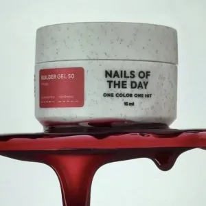 Моделюючий гель для нігтів Nailsoftheday Builder Gel Vitrage 50 червоний, 15 мл 