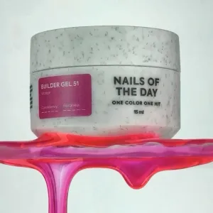 Моделюючий гель для нігтів Nailsoftheday Builder Gel Vitrage 51 рожевий, 15 мл 