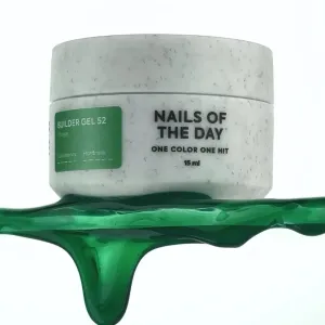 Моделюючий гель для нігтів Nailsoftheday Builder Gel Vitrage 52 зелений, 15 мл 