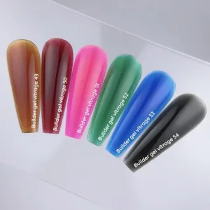 Моделюючий гель для нігтів Nailsoftheday Builder Gel Vitrage 53 синій, 15 мл 