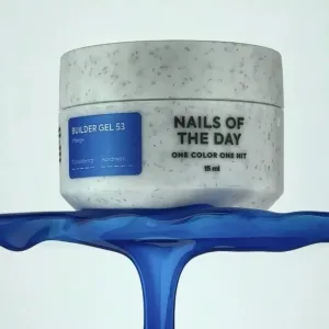 Моделюючий гель для нігтів Nailsoftheday Builder Gel Vitrage 53 синій, 15 мл 