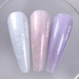 Моделюючий гель для нігтів Nailsoftheday Builder gel 83 — фіолетовий з шиммером, 15 мл 