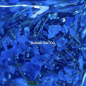 Моделюючий гель для нігтів Nailsoftheday Builder gel 100 — блакитний з сухоцвітами, 15 мл 
