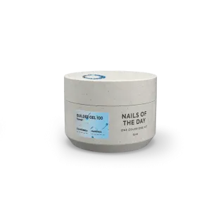 Моделюючий гель для нігтів Nailsoftheday Builder gel 100 — блакитний з сухоцвітами, 15 мл 