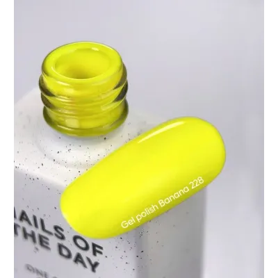 Гель-лак для нігтів Nailsoftheday Gel polish Вanana-228 — неоново-жовтий, 10 мл