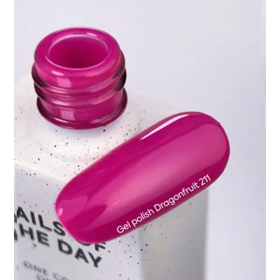 Гель-лак для нігтів Nailsoftheday Gel polish Dragonfruit-211, 10 мл — пурпурно-рожевий, 10 мл