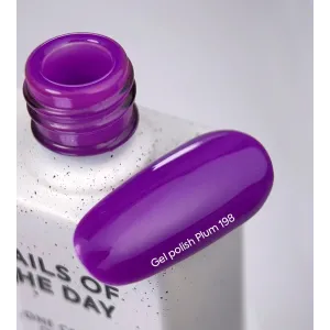 Гель-лак для нігтів Nailsoftheday Gel polish Plum-198 — сливово-фіолетовий, 10 мл