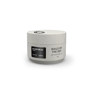 Моделюючий гель для нігтів Nailsoftheday Builder Gel Vitrage 54 чорний, 15 мл 