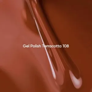 Гель-лак для нігтів Nailsoftheday Gel polish Terracotta-108 — теракотовий цегляно-коричневий, 10 мл 