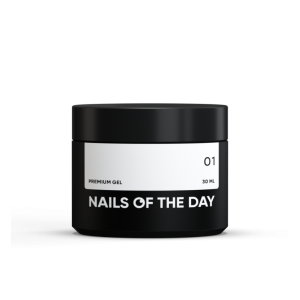Моделюючий гель для нігтів Nailsoftheday Premium gel 01 молочний, 30 мл