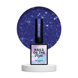 Світловідбиваючий гель-лак для нігтів Nailsofthenight Bombay gel polish глибоко синій, 10 мл