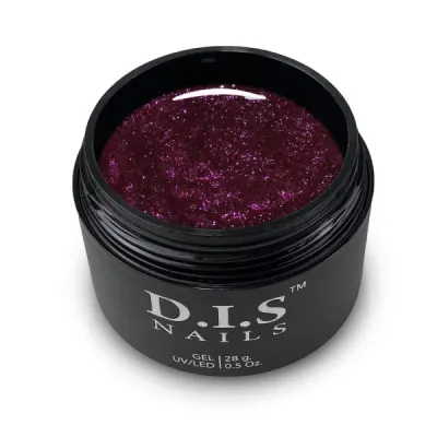 Гель для нарощення D.I.S Hard Wine & Shimmer, 28 грам