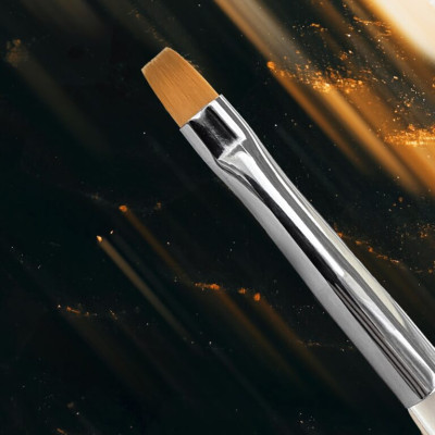 Пензлик Nailsoftheday Nail Art Brush, квадрат із зручною прозорою ручкою