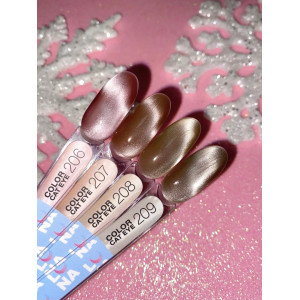 Гель-лак для нігтів LunaMoon Cat Eye Color №206, 13 мл 