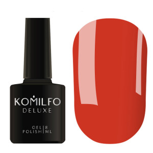 Гель-лак для нігтів Komilfo Deluxe Series №D079 яскравий червоний, емаль, 8 мл