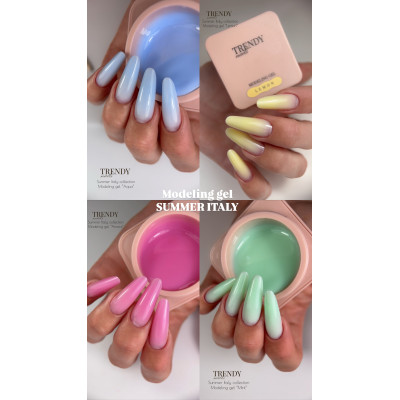 Моделюючий гель для нігтів Trendy Nails Modeling Gel Aqua HEMA/TPO free, 30 мл