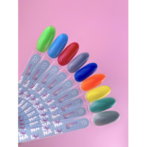 Гель для нарощення нігтів LunaMoon Candy Gel №17 жовтий, 15 мл 