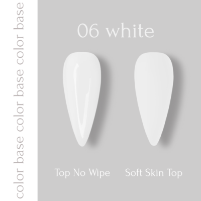 Кольорова база для нігтів Adore professional №06 — white, 7,5 мл