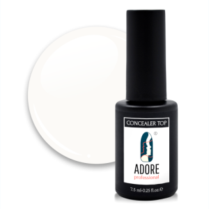 Молочний топ для нігтів Adore Concealer top №01 - blanc, 7,5 мл