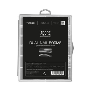 Верхні форми для нарощення Adore professional Dual Nail Forms Type 2 medium arc, 120 шт 