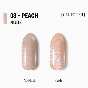 Гель-лак для нігтів котяче око Adore professional е-03, персиково-бежевий, 8 мл