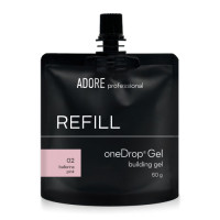 Adore наповнювач для помпи Оne Drop Gel №02 – ballerina pink, світло рожевий, 60 грам