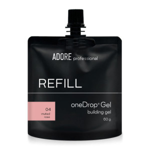 Adore наповнювач для помпи Оne Drop Gel №04 – muted rose молочно-персиковий, 60 грам 