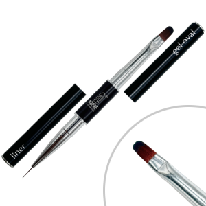 Двохсторонній пензлик Adore Gel Oval & Liner