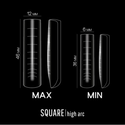 Верхні форми для нарощення Adore professional Pro Nail Forms Square high arc, 120 шт