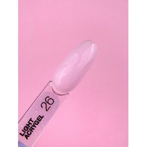 Рідкий гель LunaMoon Light Acrygel №26 ніжно рожевий з блискітками, 13 мл