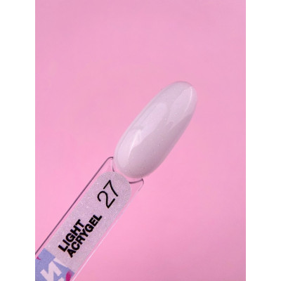 Рідкий гель LunaMoon Light Acrygel №27 молочний з блискітками, 13 мл