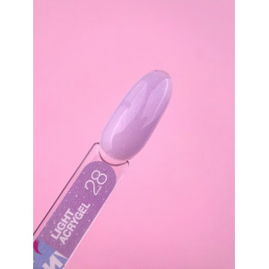 Рідкий гель LunaMoon Light Acrygel №28 бузковий з блискітками, 13 мл 