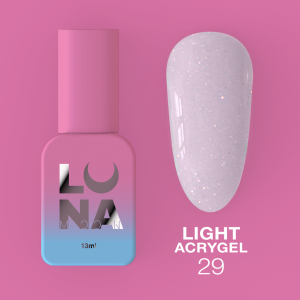 Рідкий гель LunaMoon Light Acrygel №29 рожевий з блискітками, 30 мл